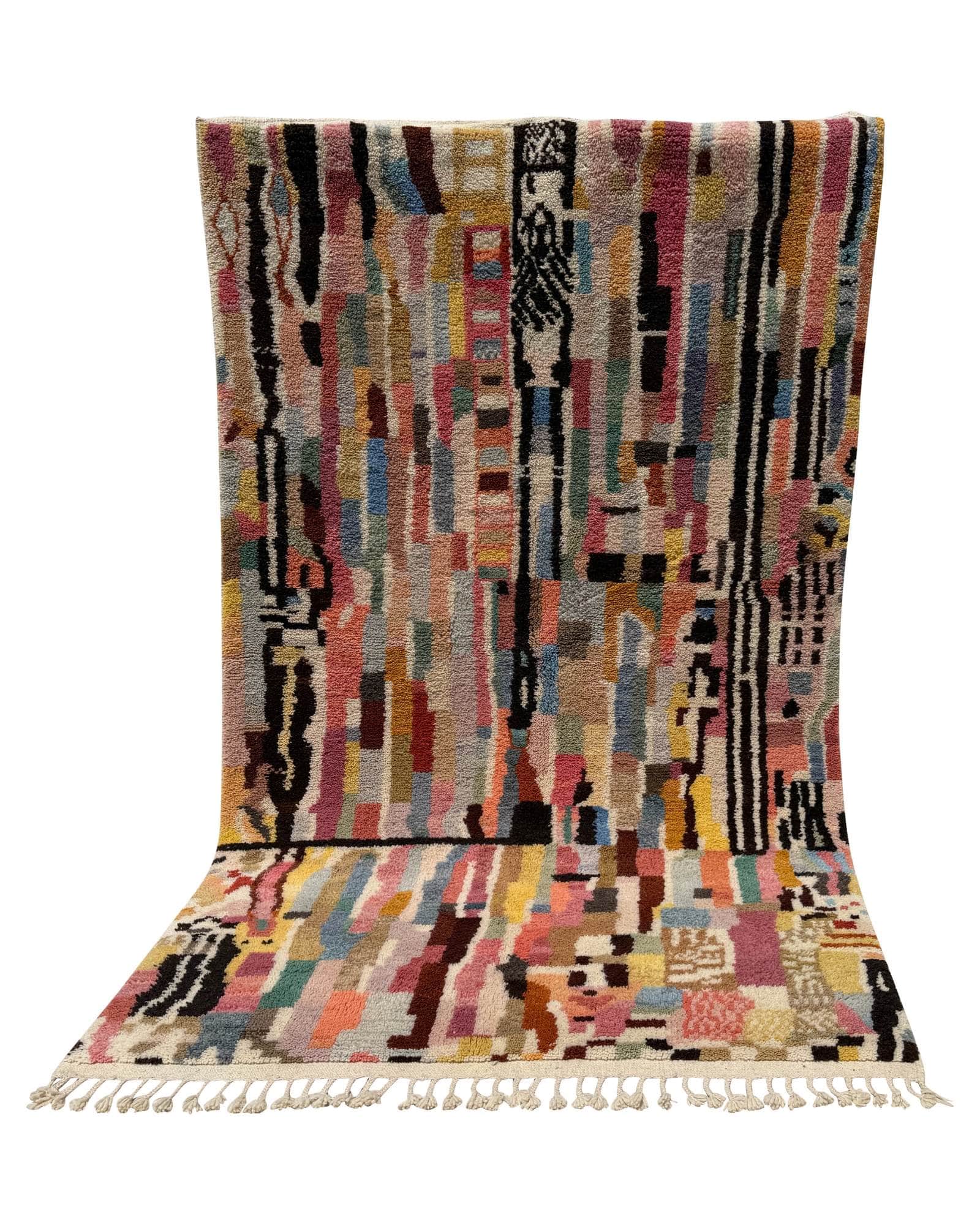 Colorful Azilal Handmade Moroccan Rug | 5x8