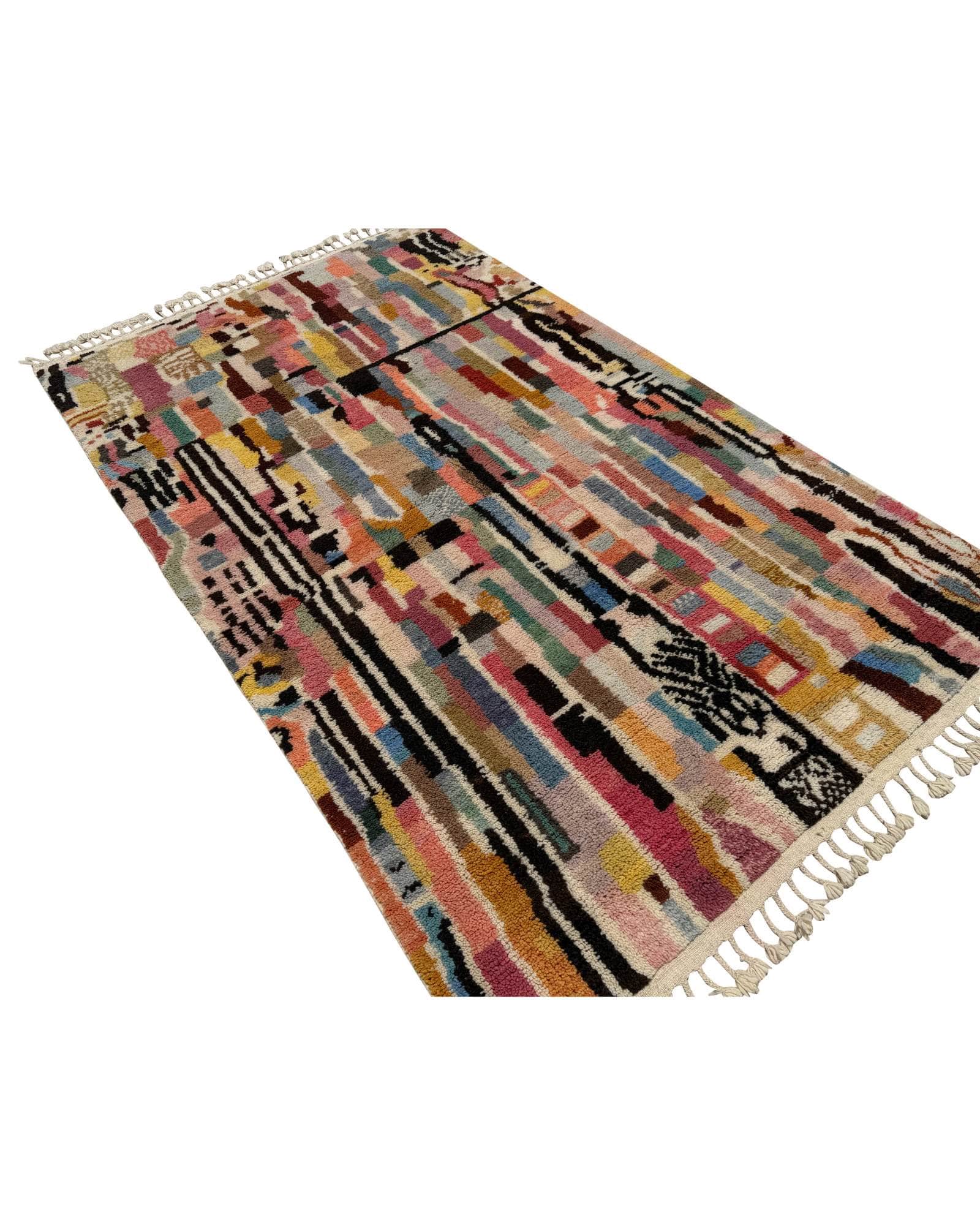 Colorful Azilal Handmade Moroccan Rug | 5x8
