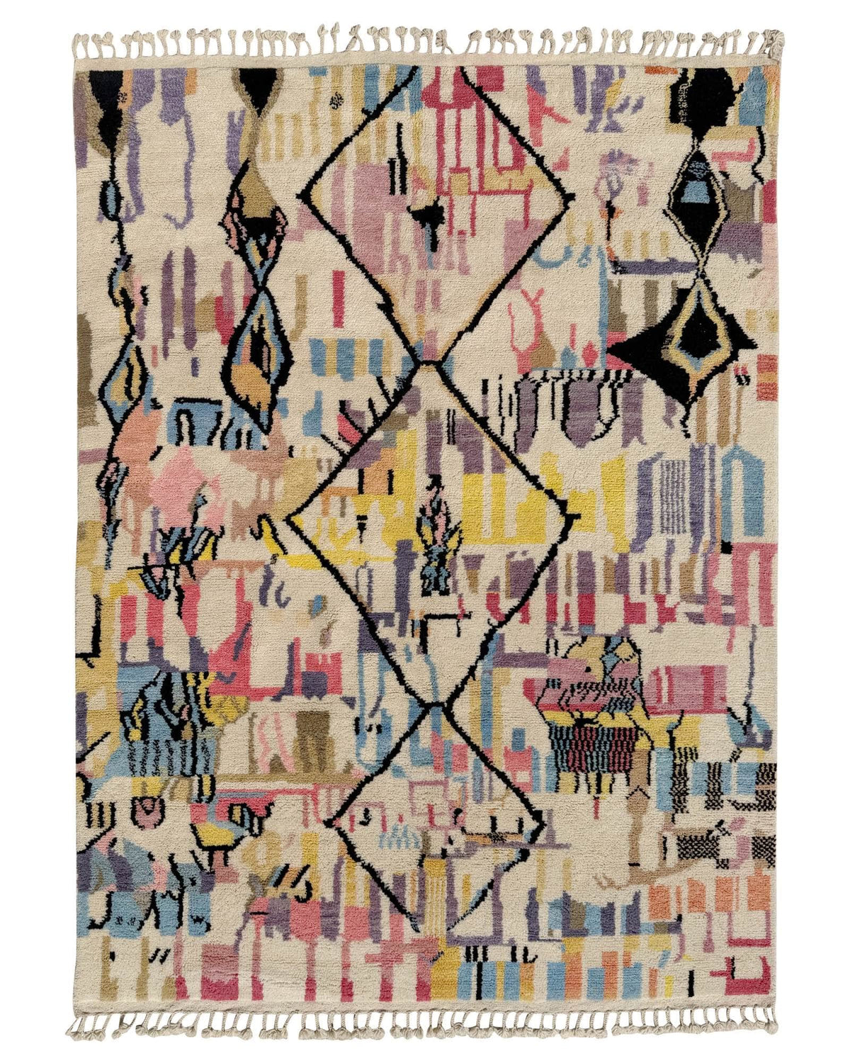 Colorful Beni Ourain Handmade Rug | 8 x 10