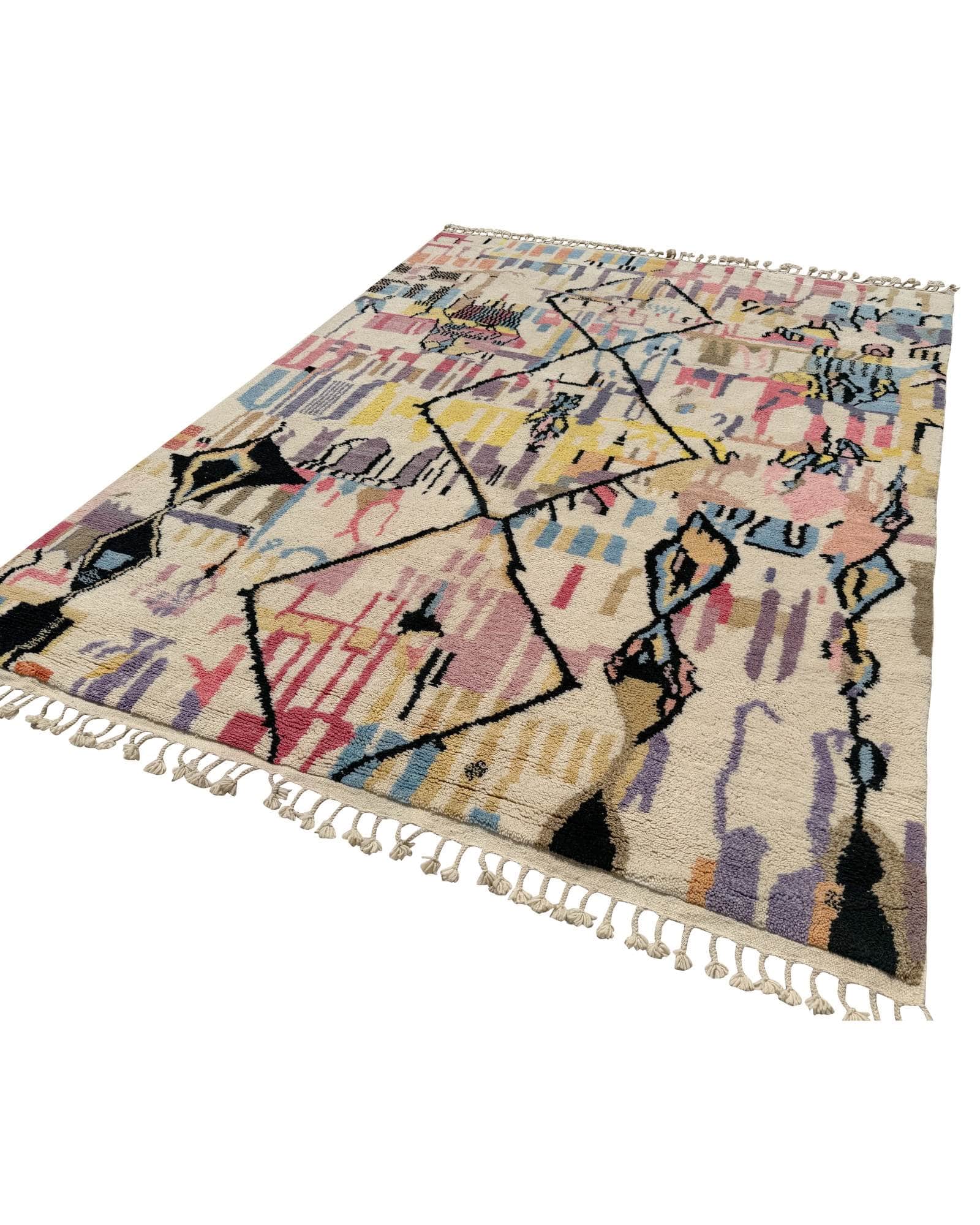 Colorful Beni Ourain Handmade Rug | 8 x 10
