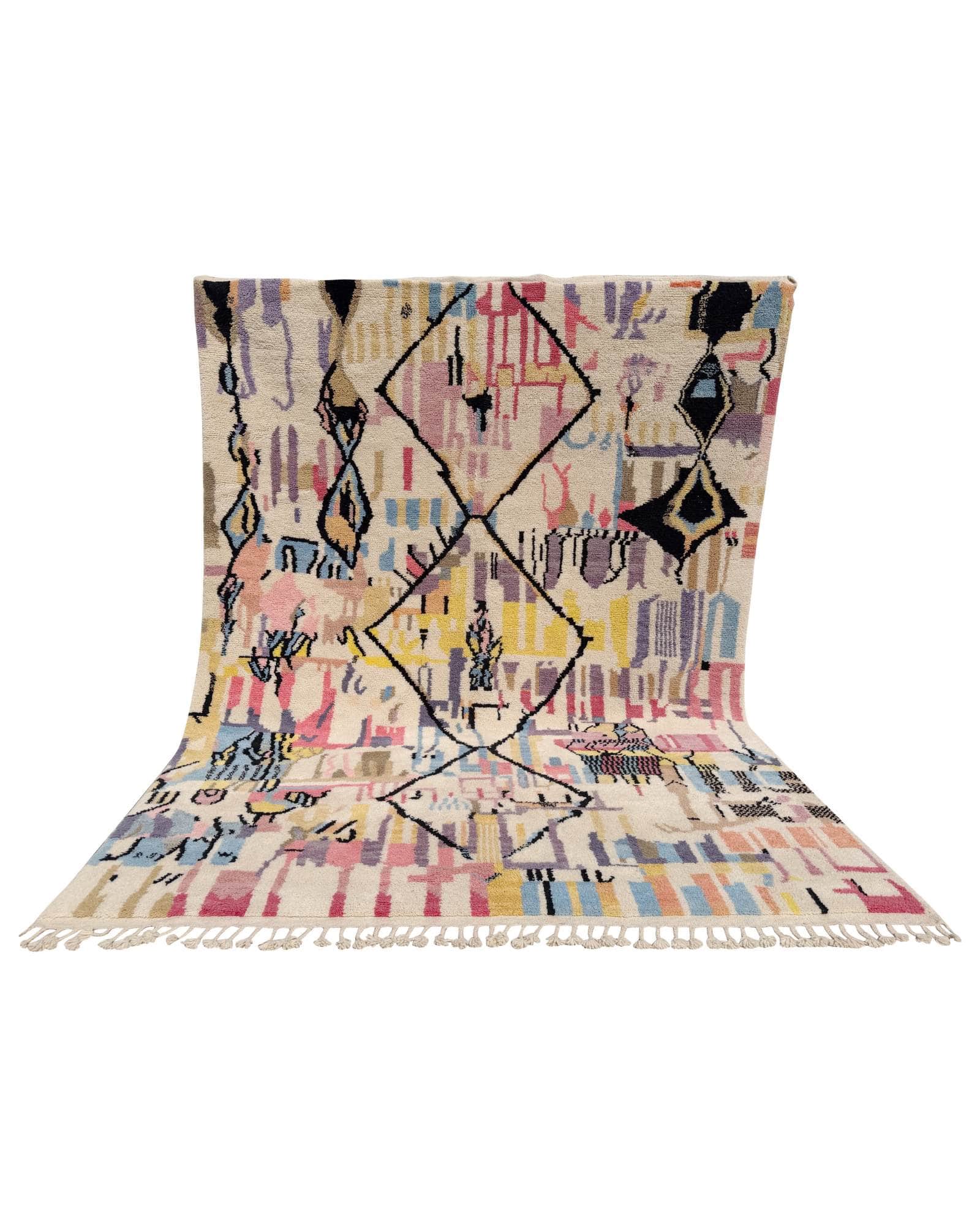 Colorful Beni Ourain Handmade Rug | 8 x 10