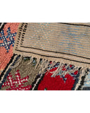 Colorful Vintage Moroccan Rag Rug | 4'8 x 6'2