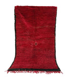Deep Red Vintage Moroccan Shag Rug | 5 x 7
