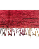 Deep Red Vintage Moroccan Shag Rug | 6x10
