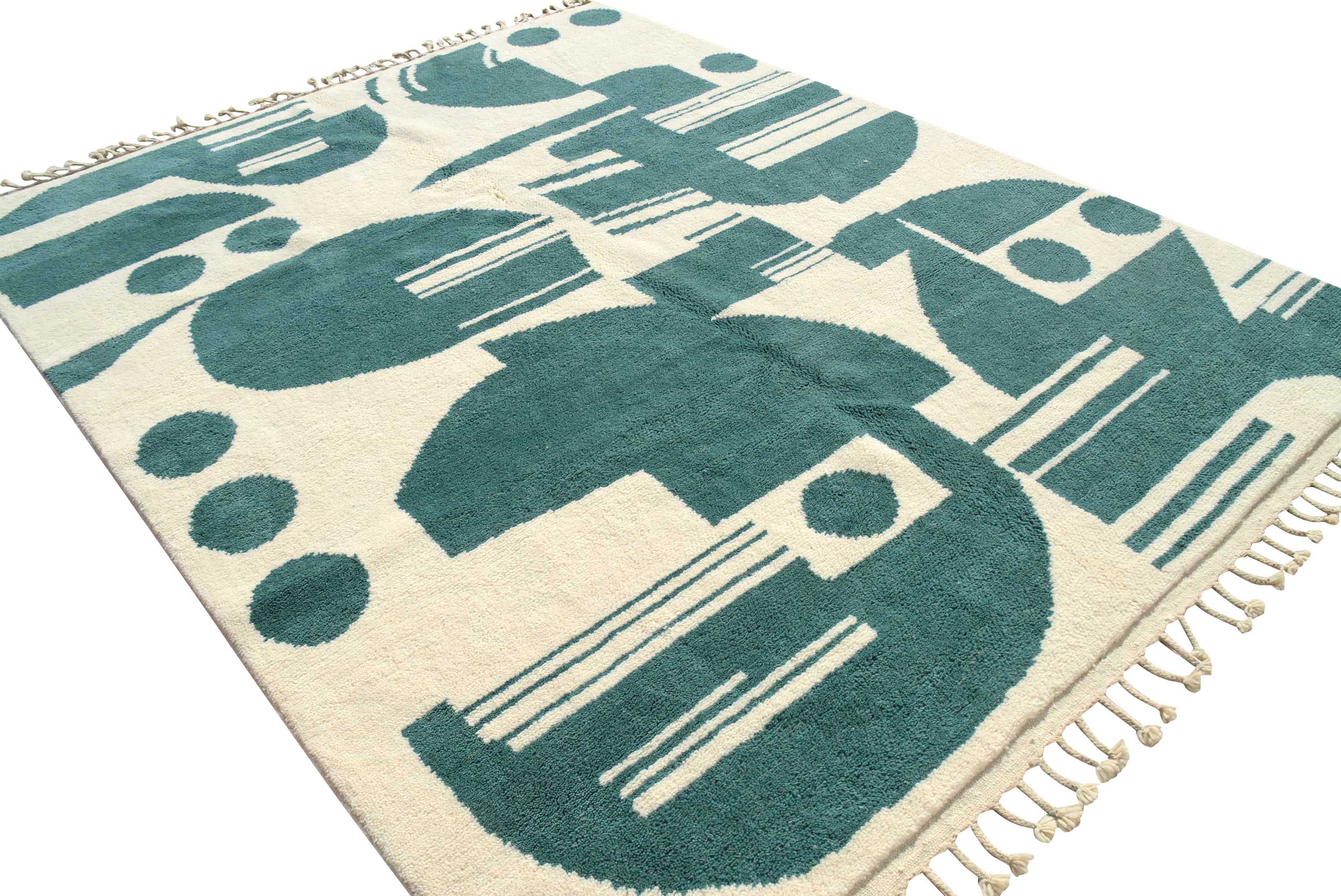 Discover Modern Azure: A Contemporary Teal Rug for Stylish Living Spaces