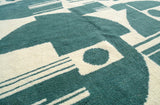 Discover Modern Azure: A Contemporary Teal Rug for Stylish Living Spaces