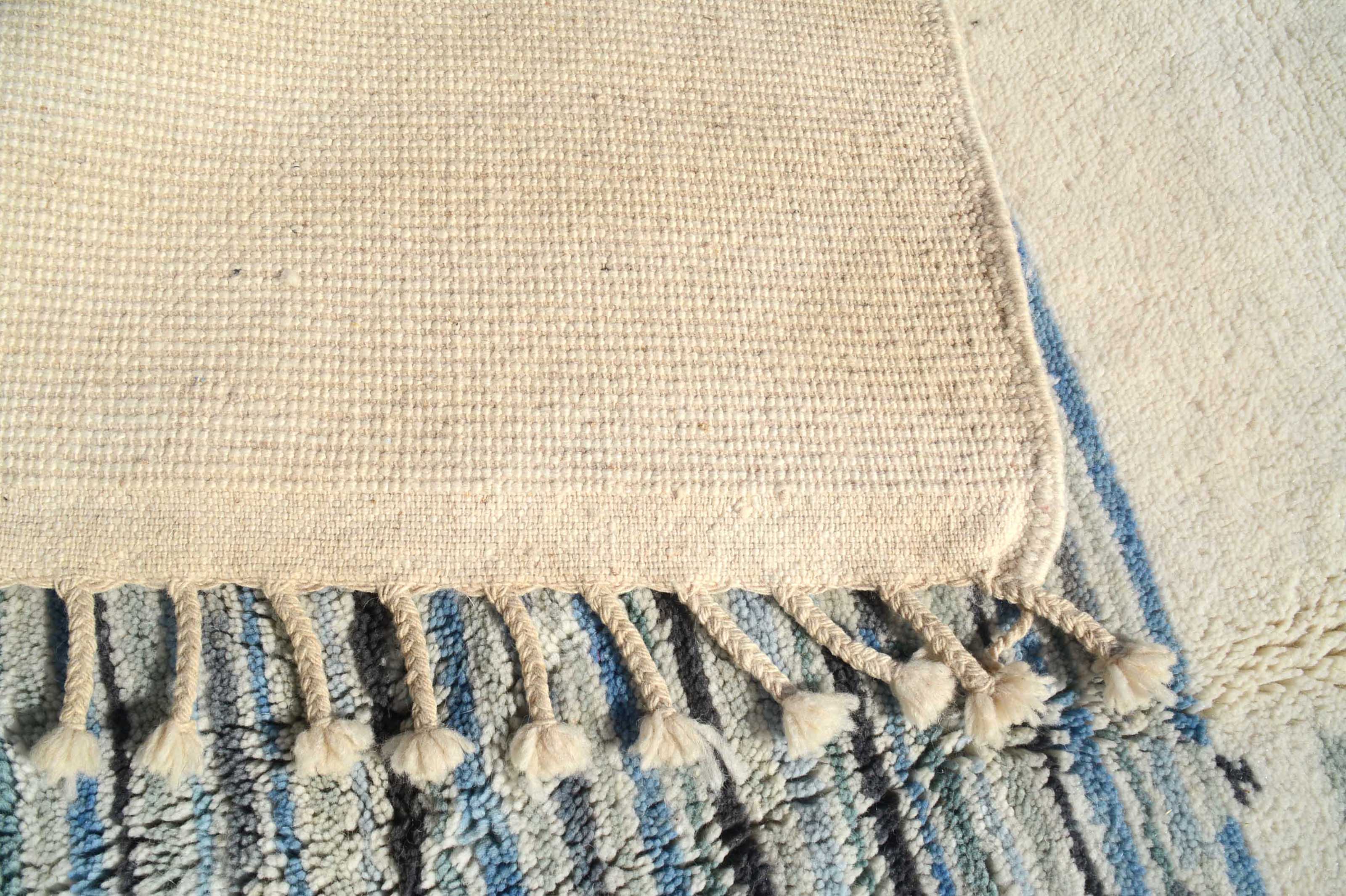 Discover Tranquility with Skyway - Handmade Blue Arrow Rugs