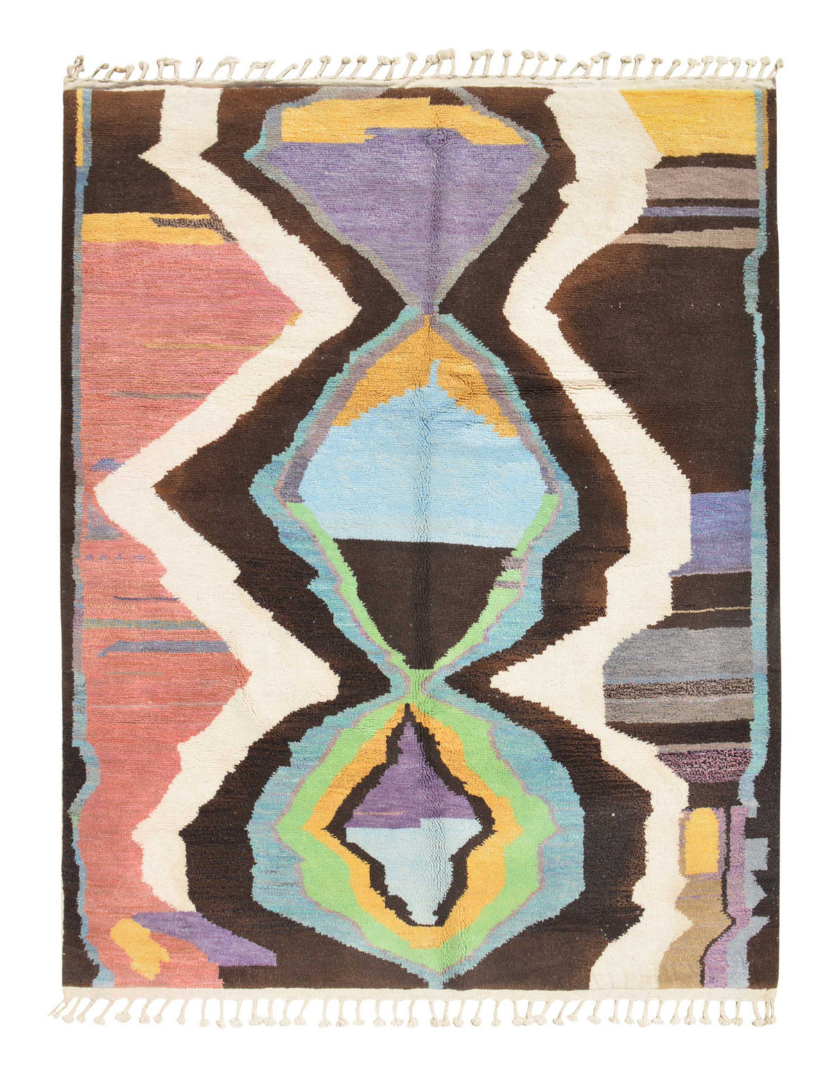 Earthbound | 8'x10' Abstract Geometric Moroccan Living Room Rug