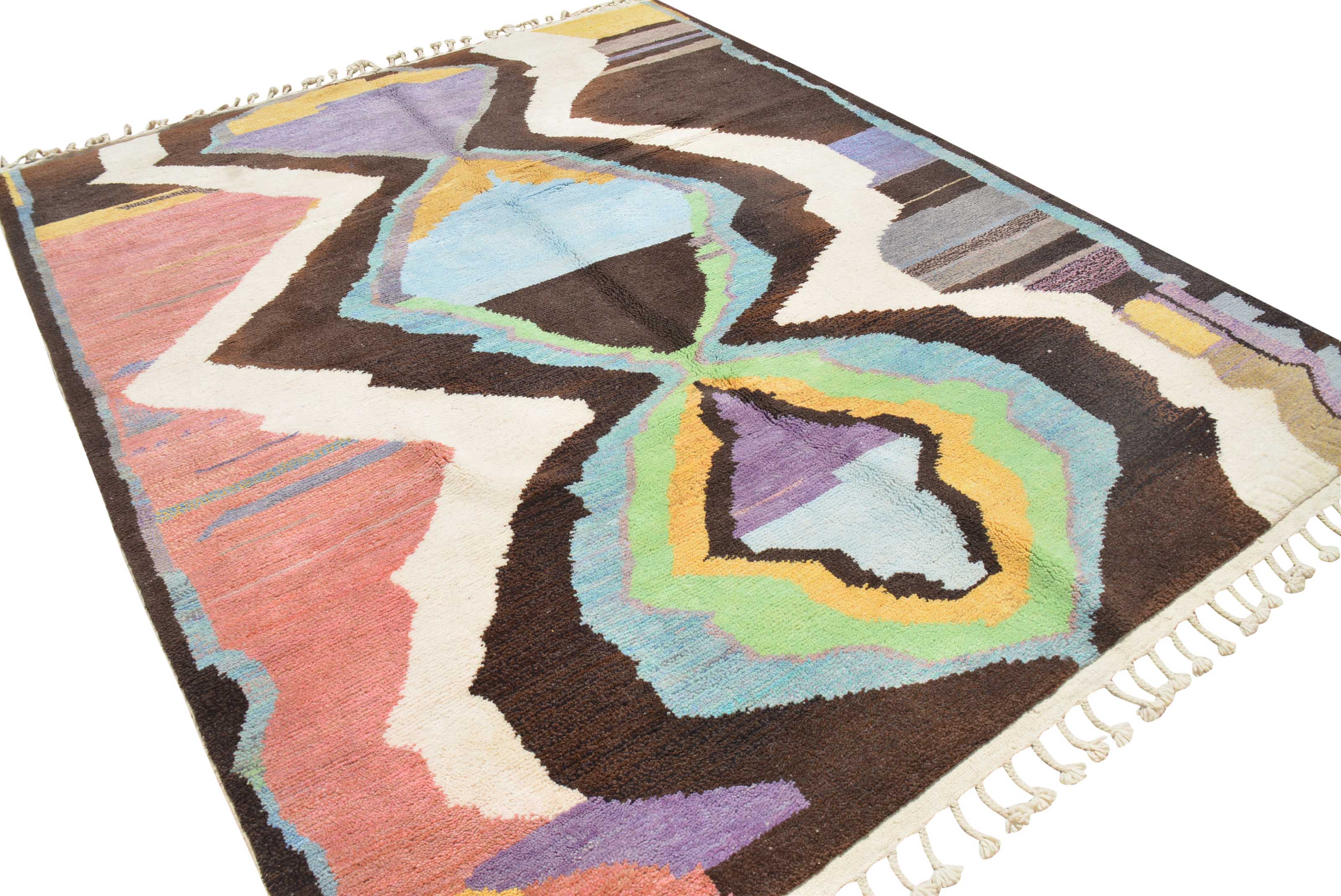 Earthbound | 8'x10' Abstract Geometric Moroccan Living Room Rug