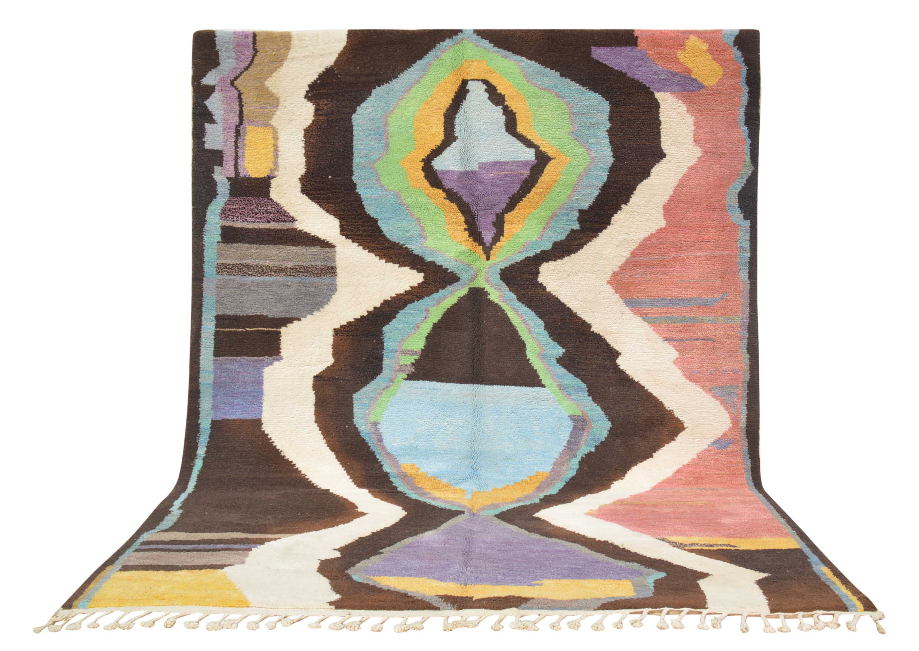 Earthbound | 8'x10' Abstract Geometric Moroccan Living Room Rug