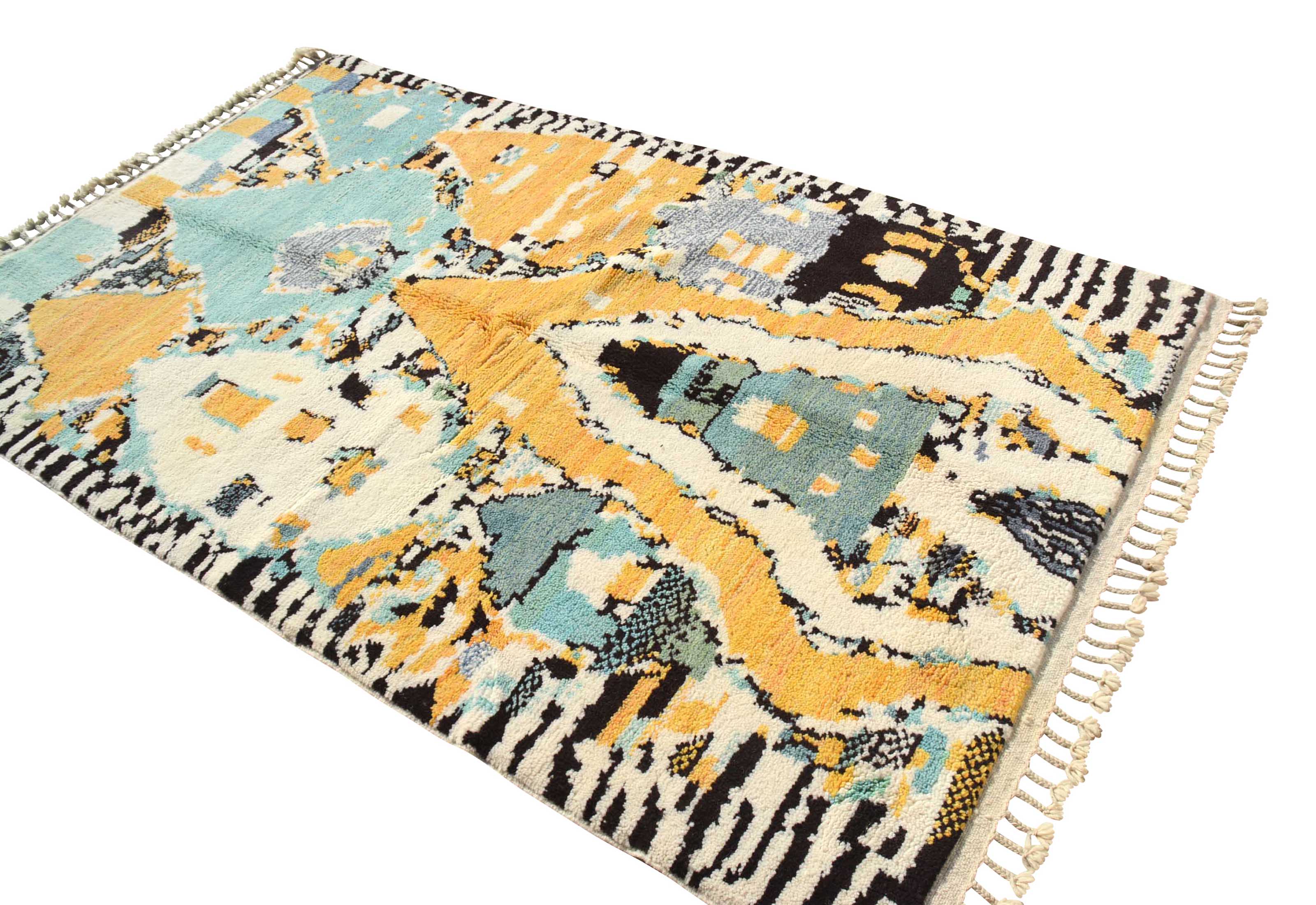 EcoRings - Sustainable Green Circles Handwoven Rug | Illuminate Collective