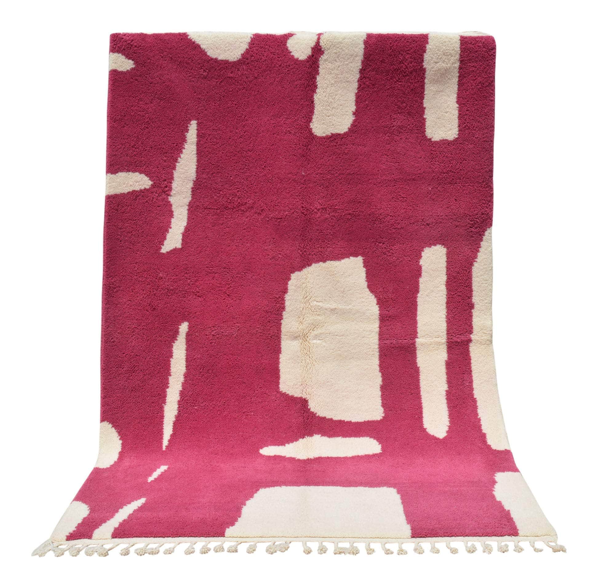 Elegant Fusion: Handmade Moroccan Rug | Artisan Crafted Luxury