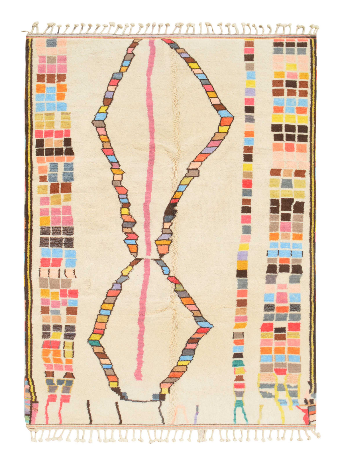 Festival – Moroccan Handmade Wool Rug | 8' x 10' Colorful Geometric Design