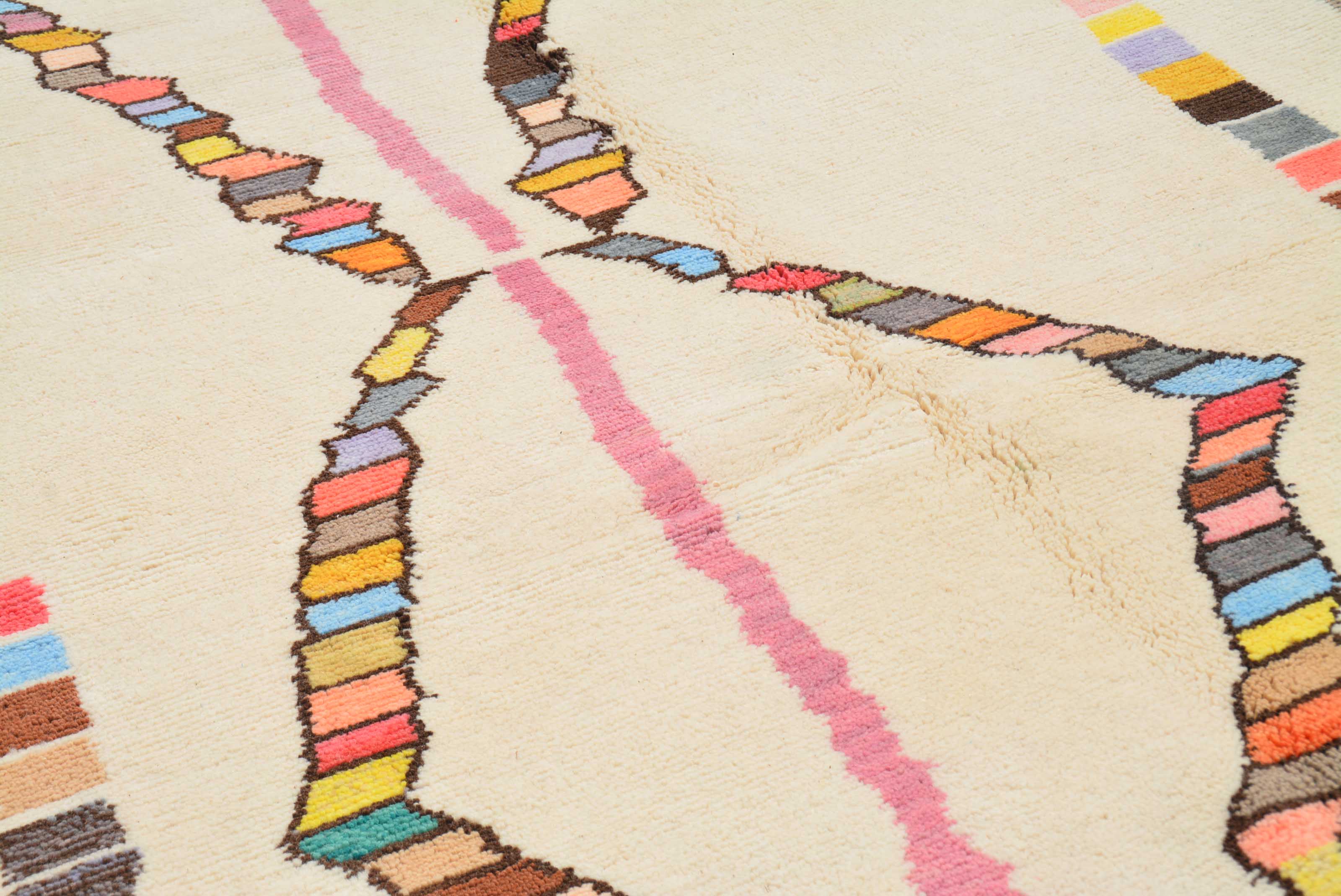 Festival – Moroccan Handmade Wool Rug | 8' x 10' Colorful Geometric Design