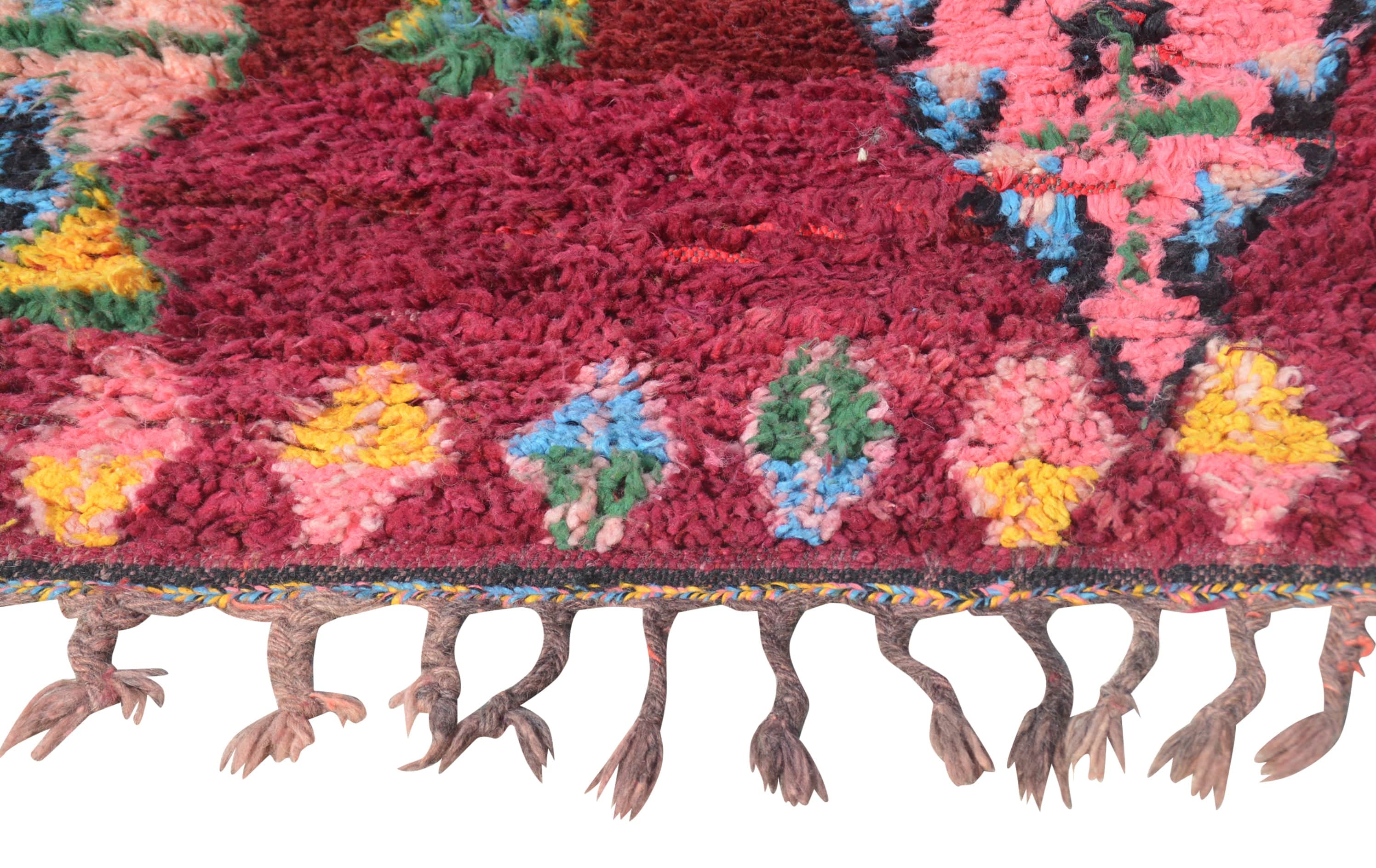 Firelight – Vintage Moroccan Rug in Ruby Red | Handmade Berber Tribal Design