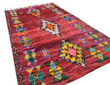 Firelight – Vintage Moroccan Rug in Ruby Red | Handmade Berber Tribal Design