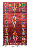 Firelight – Vintage Moroccan Rug in Ruby Red | Handmade Berber Tribal Design