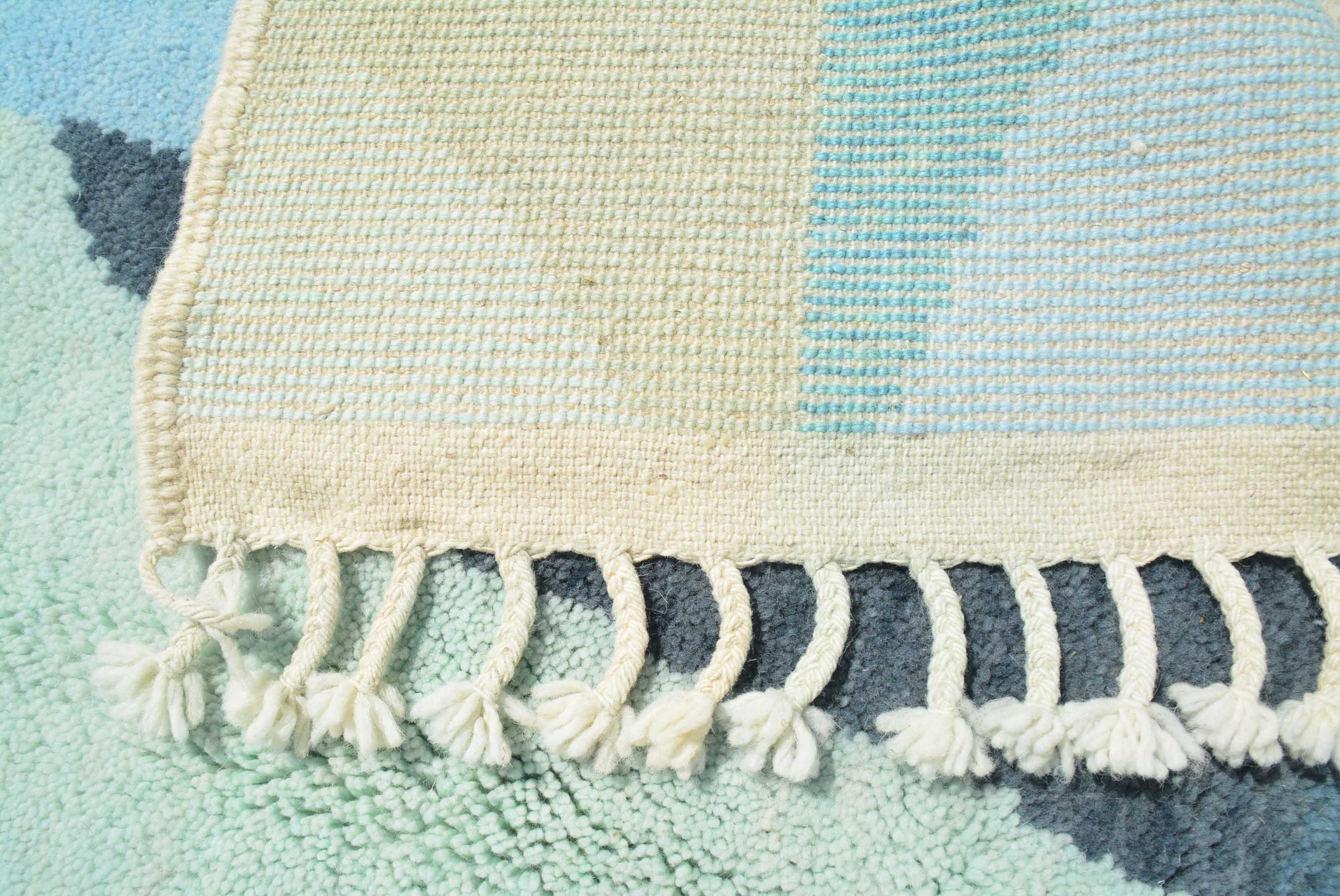 Forest | 6'x9' Abstract Green & Blue Nature Moroccan Area Rug
