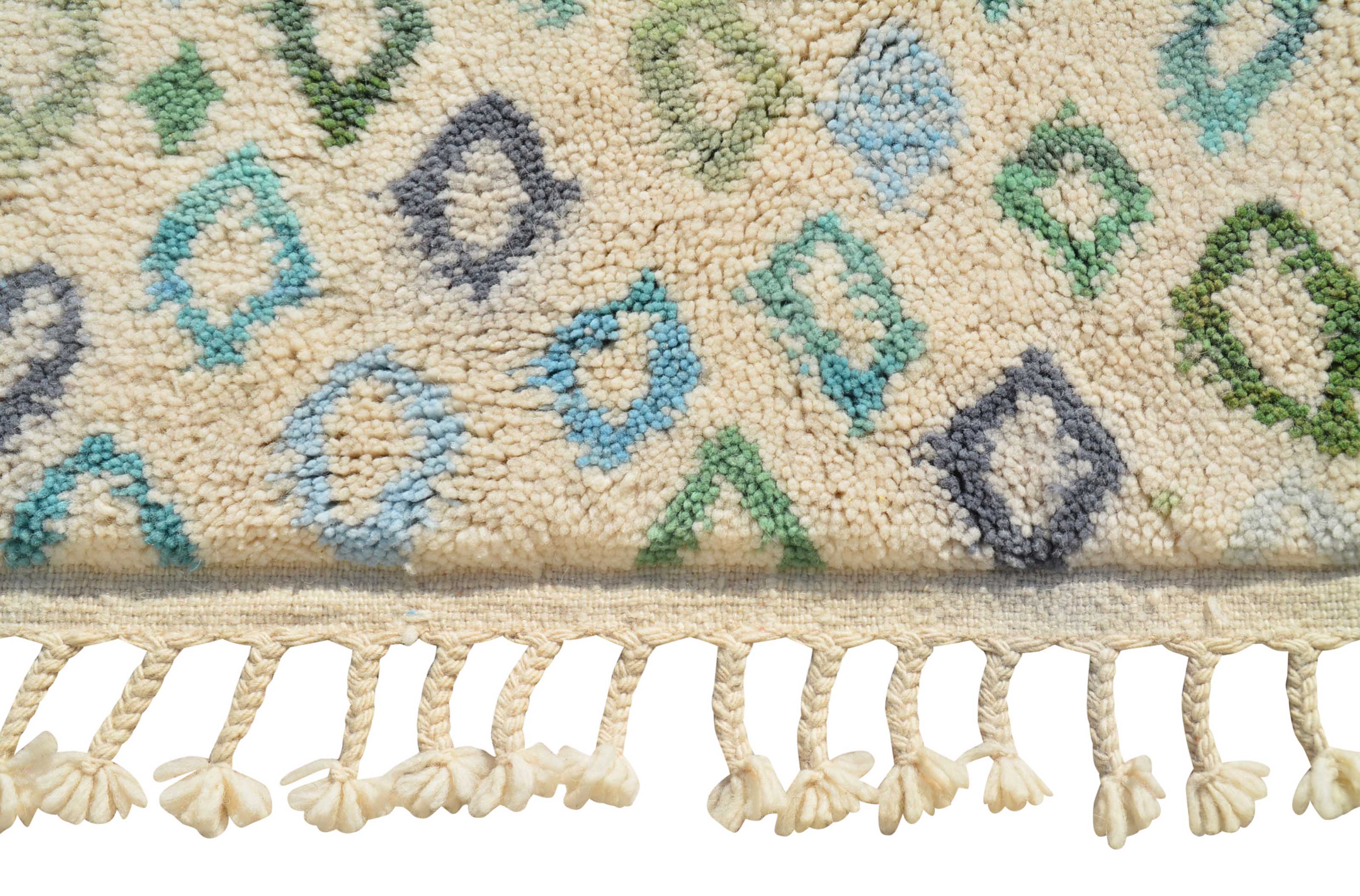 Gems | 7'x9' Blue & Aqua Geometric Diamond Azilal Area Rug