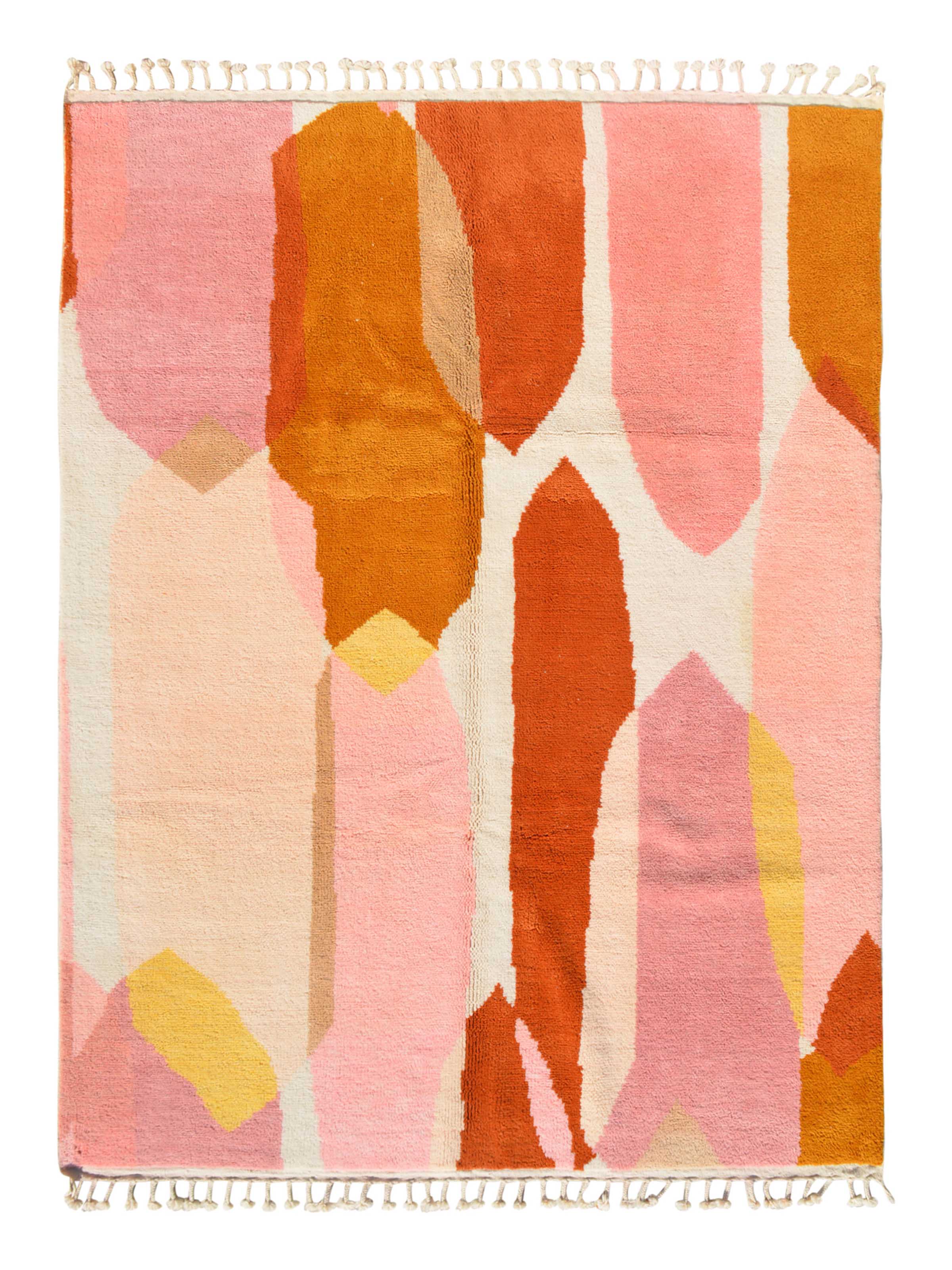 Gilded Rose | 8'x10' Textured Pink & Gold Boujaad Area Rug