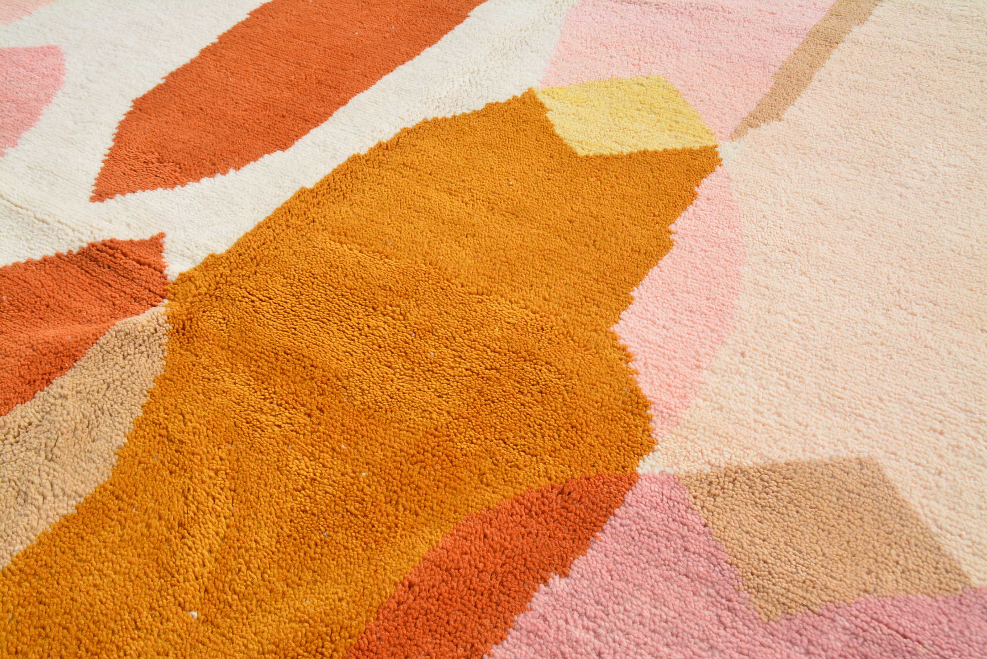 Gilded Rose | 8'x10' Textured Pink & Gold Boujaad Area Rug
