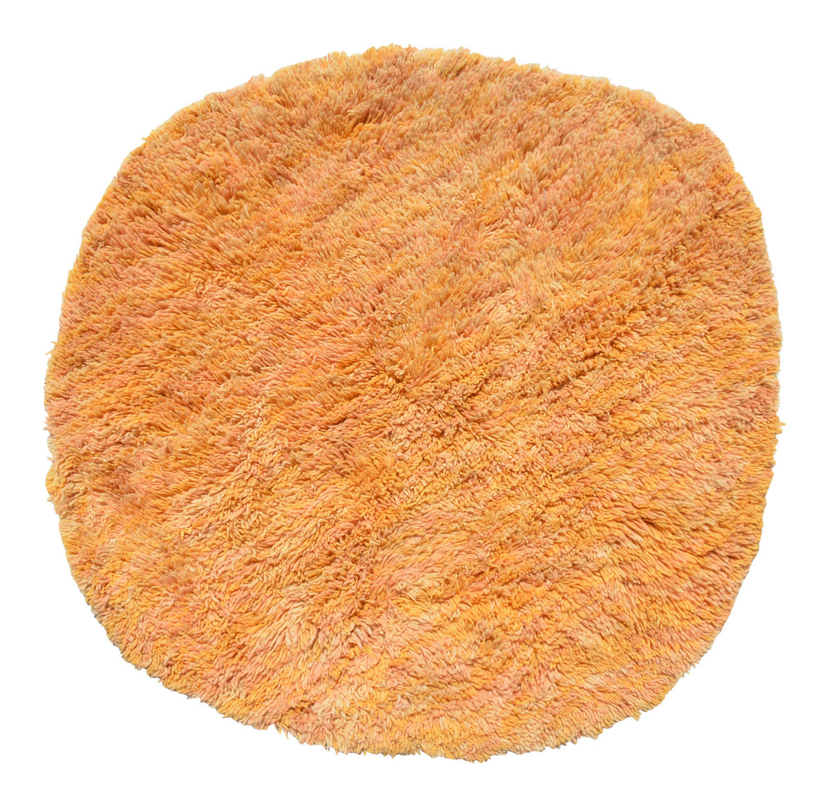 Gleam | 6' Round Golden Orange Plush Boujaad Area Rug