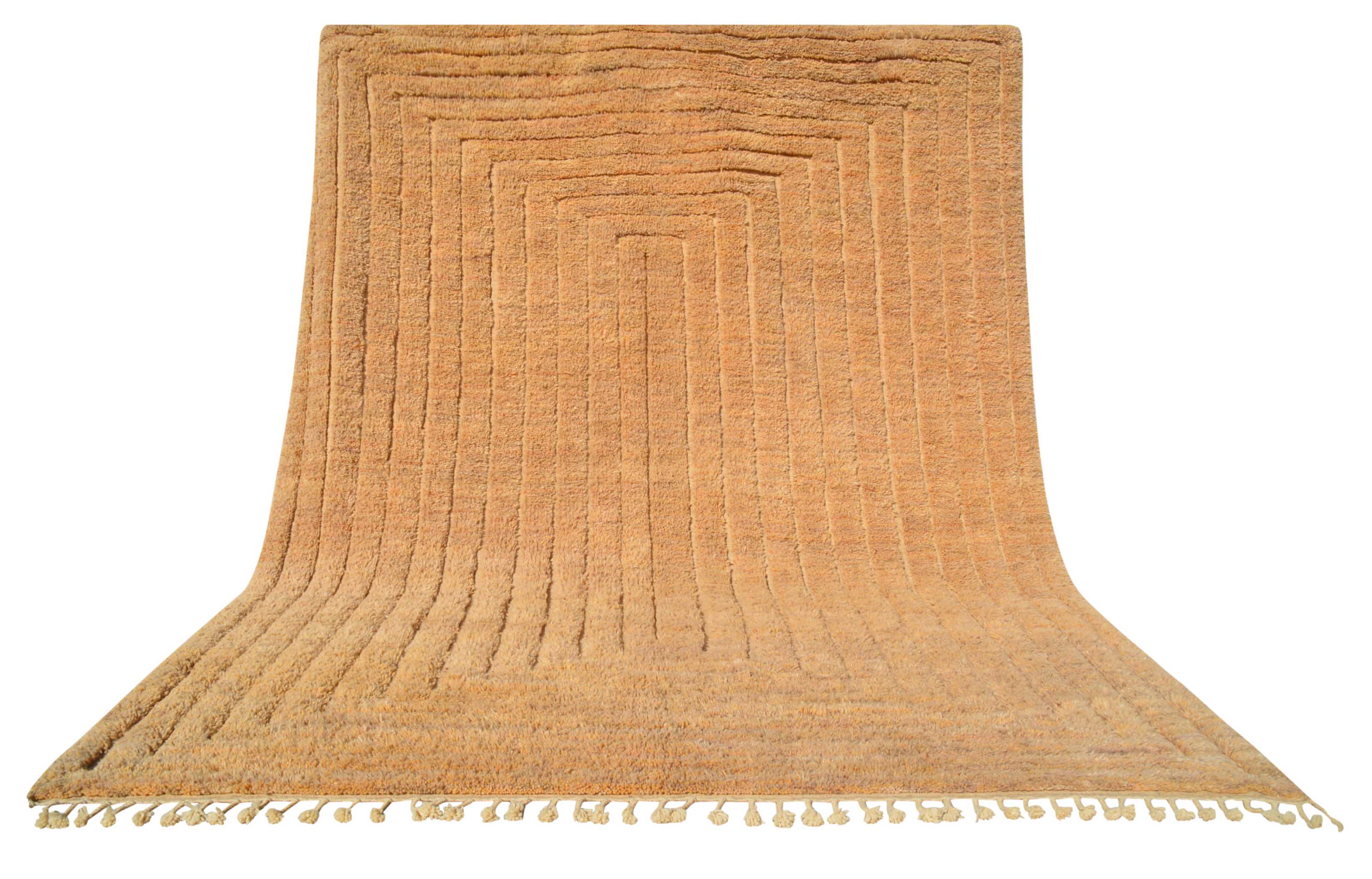 Golden Sands | 9'x11' Textured Tan & Gold Berber Area Rug