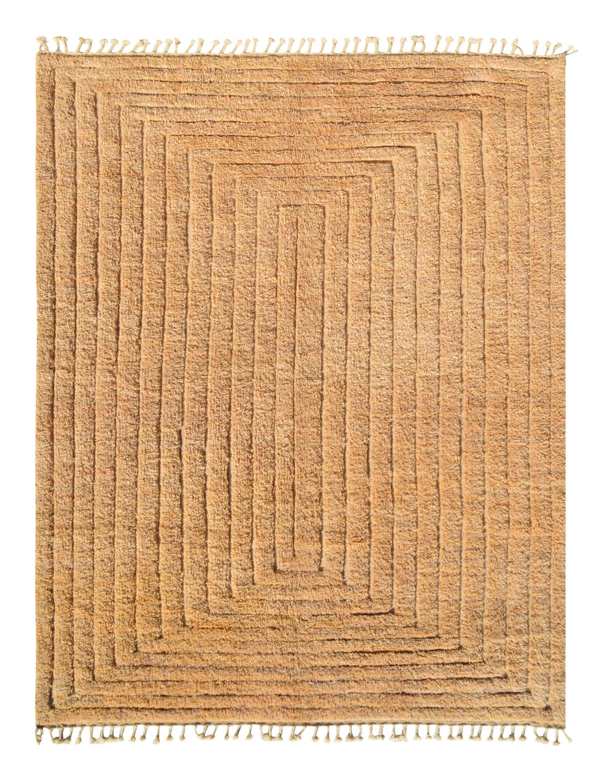 Golden Sands | 9'x11' Textured Tan & Gold Berber Area Rug
