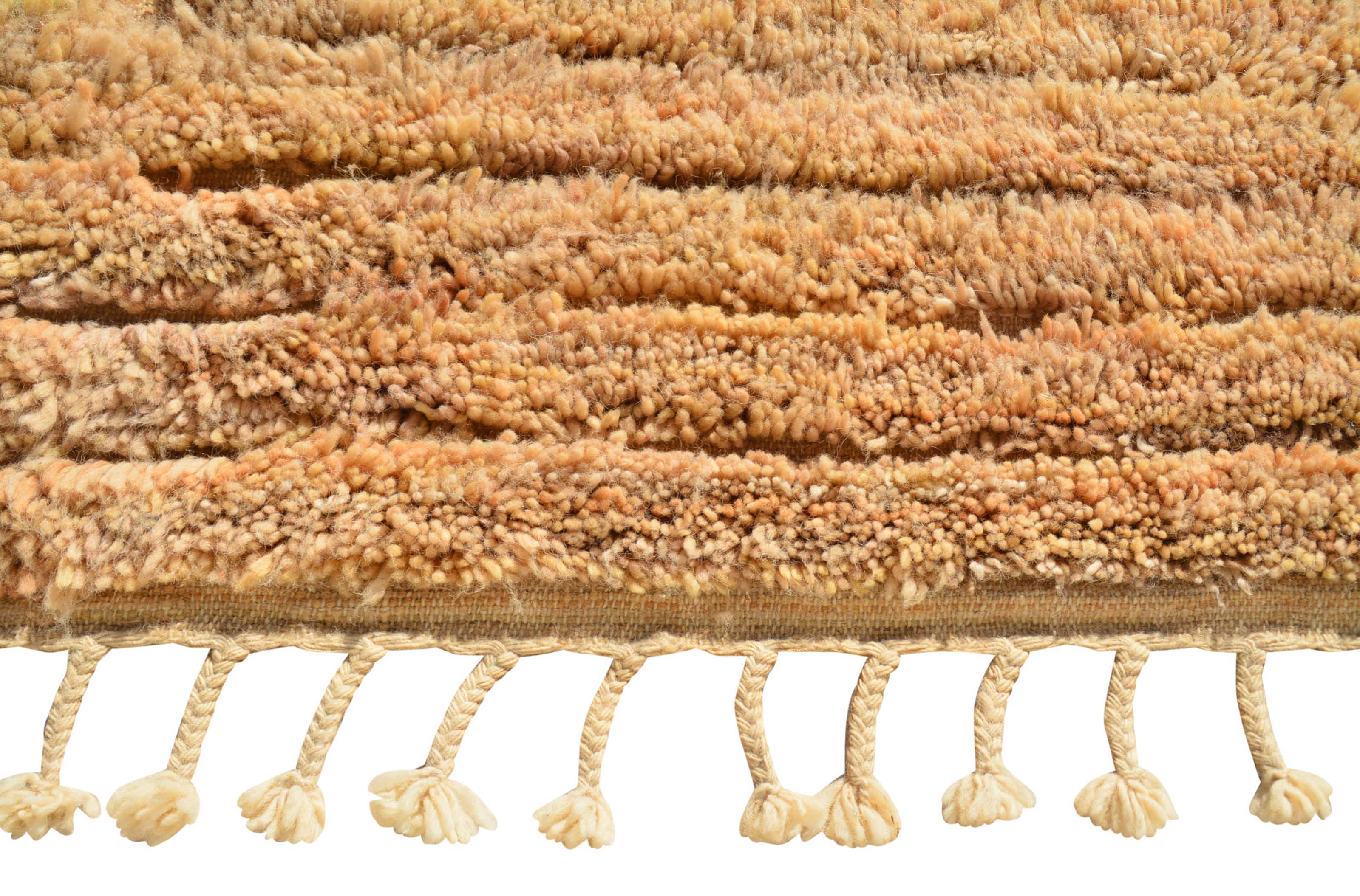 Golden Sands | 9'x11' Textured Tan & Gold Berber Area Rug