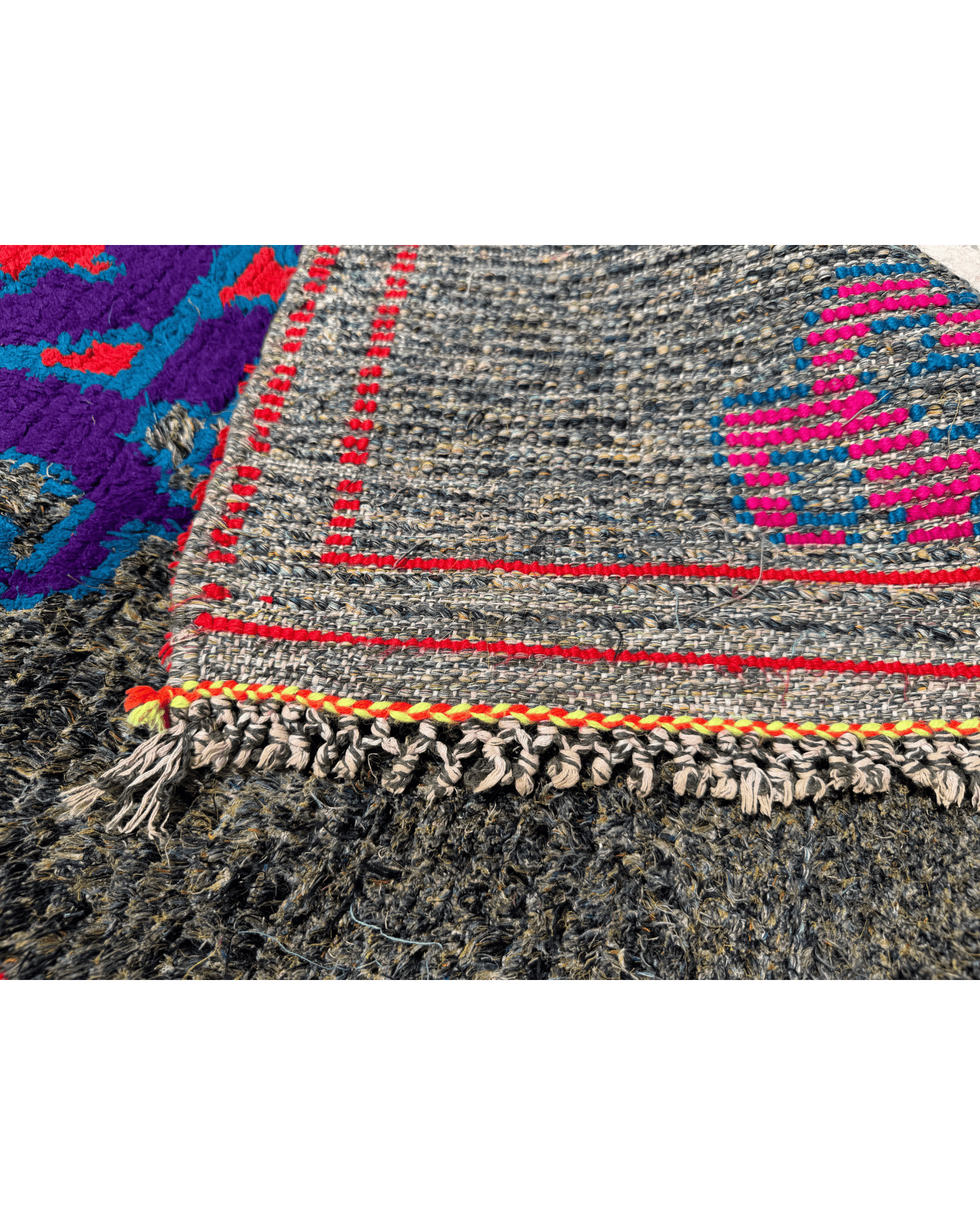 Gray & Pink Vintage Moroccan Runner | 2'5x6'4