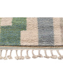Green Abstract Handmade Moroccan Rug | 7 x 9