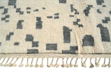 Illusions - Handmade Blue Dot Moroccan Rug for Modern Spaces