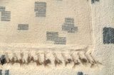 Illusions - Handmade Blue Dot Moroccan Rug for Modern Spaces