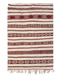 Ivory & Red Vintage Moroccan Flatweave | 6x8