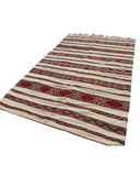 Ivory & Red Vintage Moroccan Flatweave | 6x8