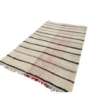 Ivory Striped Vintage Moroccan Flatweave | 6x9