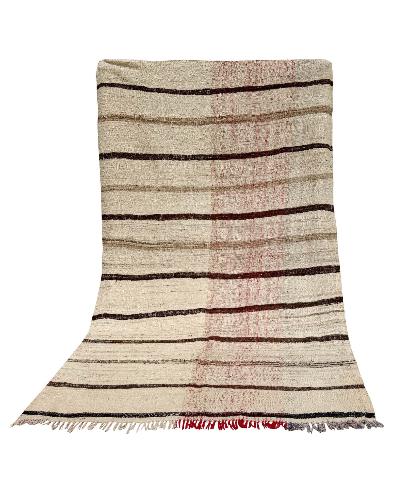 Ivory Striped Vintage Moroccan Flatweave | 6x9