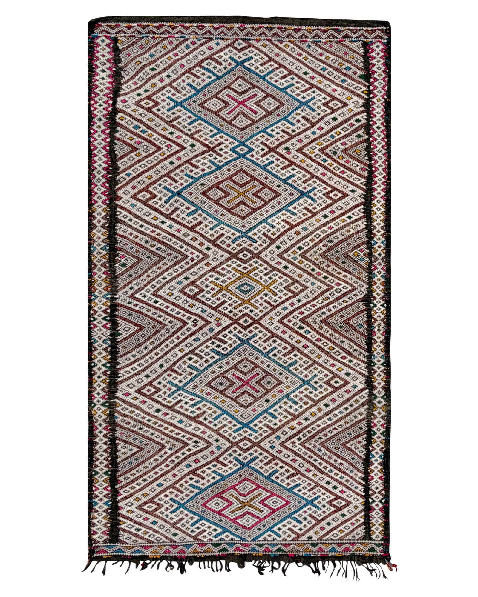 Ivory Vintage Moroccan Flatweave | 5'1 x 9'7