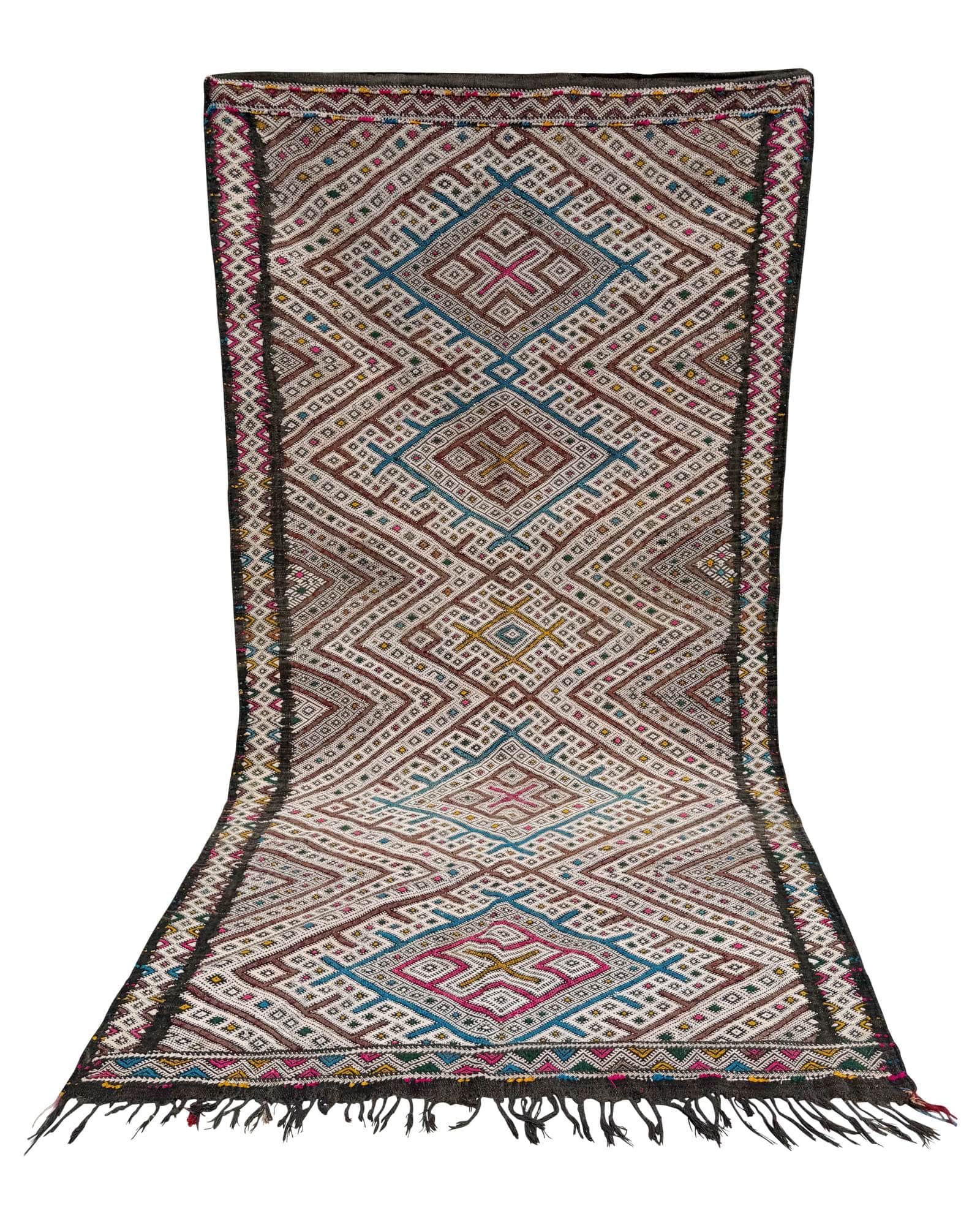 Ivory Vintage Moroccan Flatweave | 5'1 x 9'7