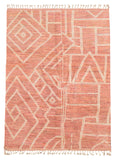 Kuba Rose - Pink And white Berber Rug - Pink Custom Moroccan Rug 