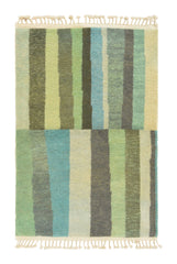 Lush Green Modern Rug - Nature's Lines | Illuminate Collective