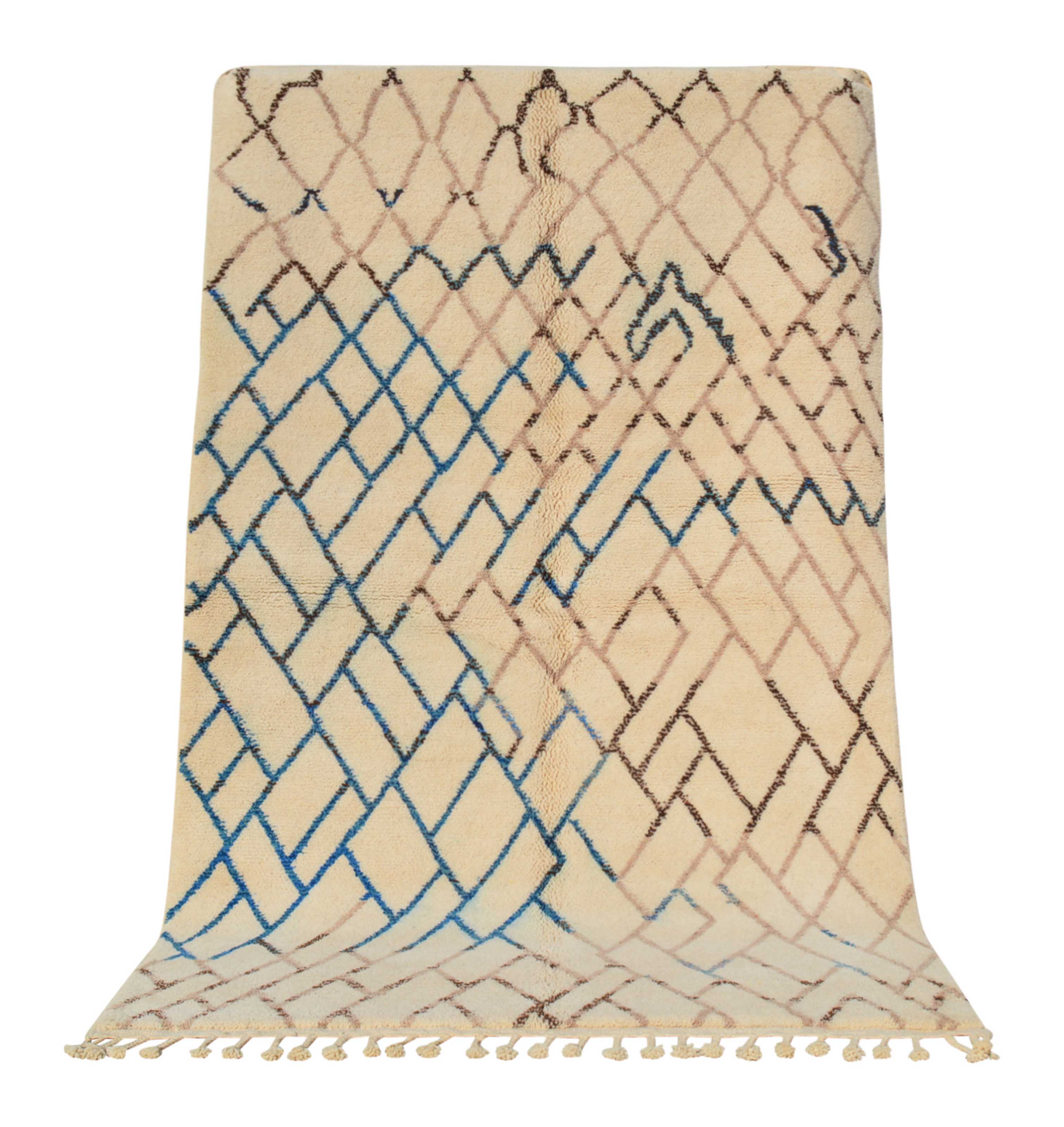 Luxury Blue Net Rug - Atlantico by Illuminate Collective
