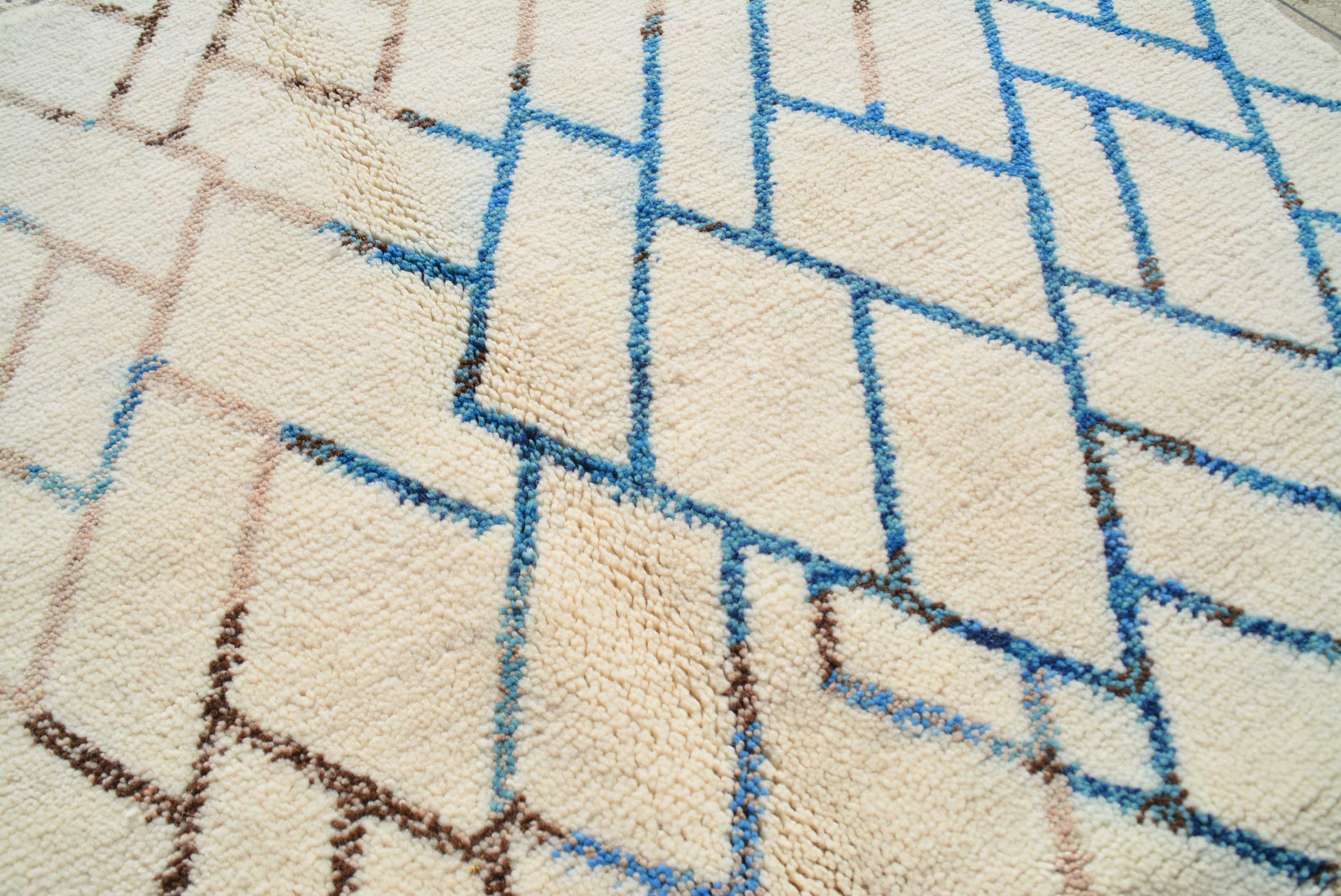 Luxury Blue Net Rug - Atlantico by Illuminate Collective
