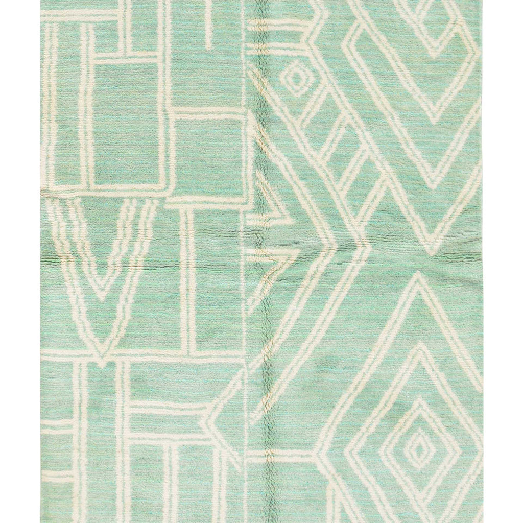 Mint Maze | 5'x8' Mint Green Geometric Moroccan Area Rug – Illuminate ...