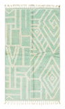Mint Maze | 5'x8' Mint Green Geometric Moroccan Area Rug