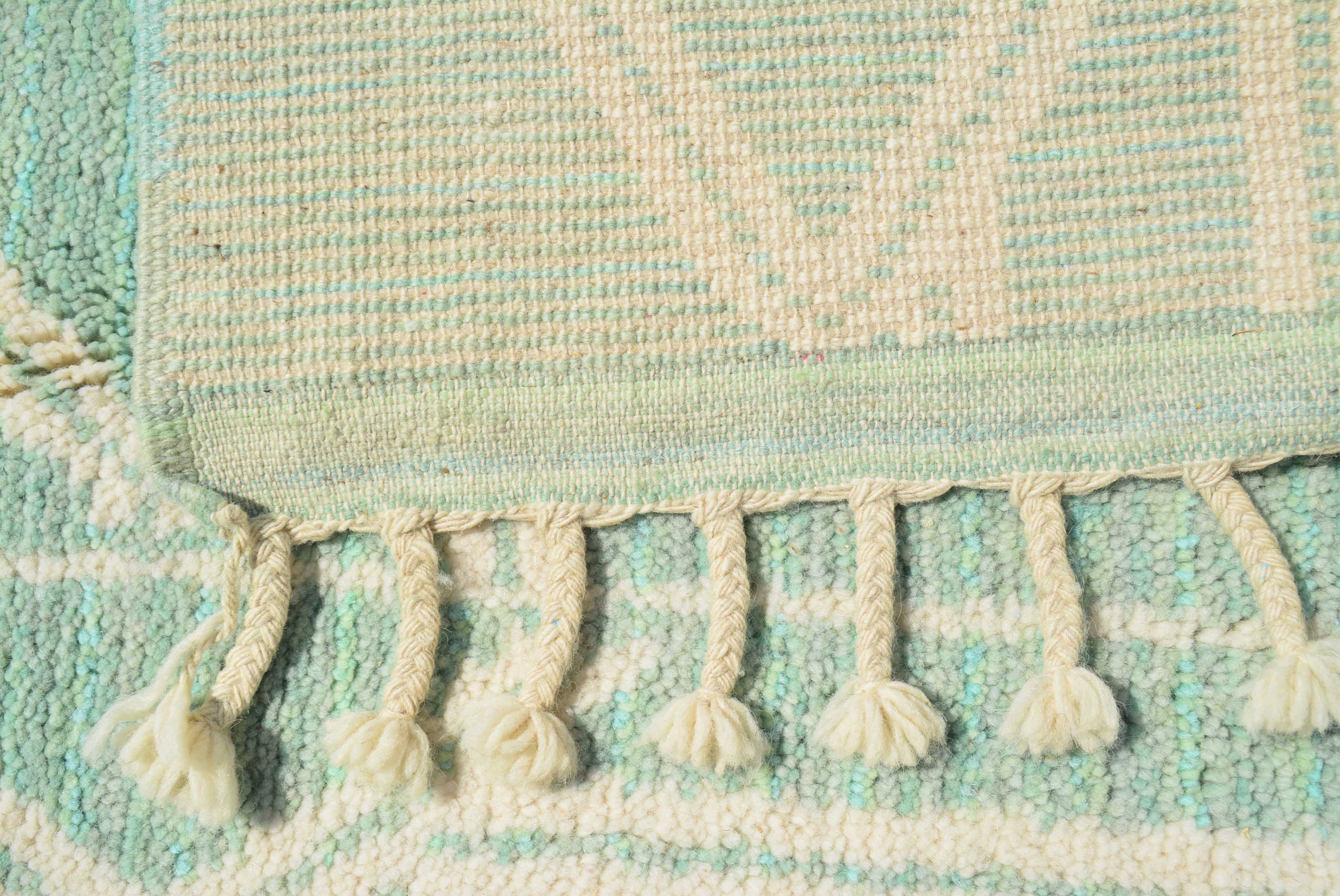 Mint Maze | 5'x8' Mint Green Geometric Moroccan Area Rug