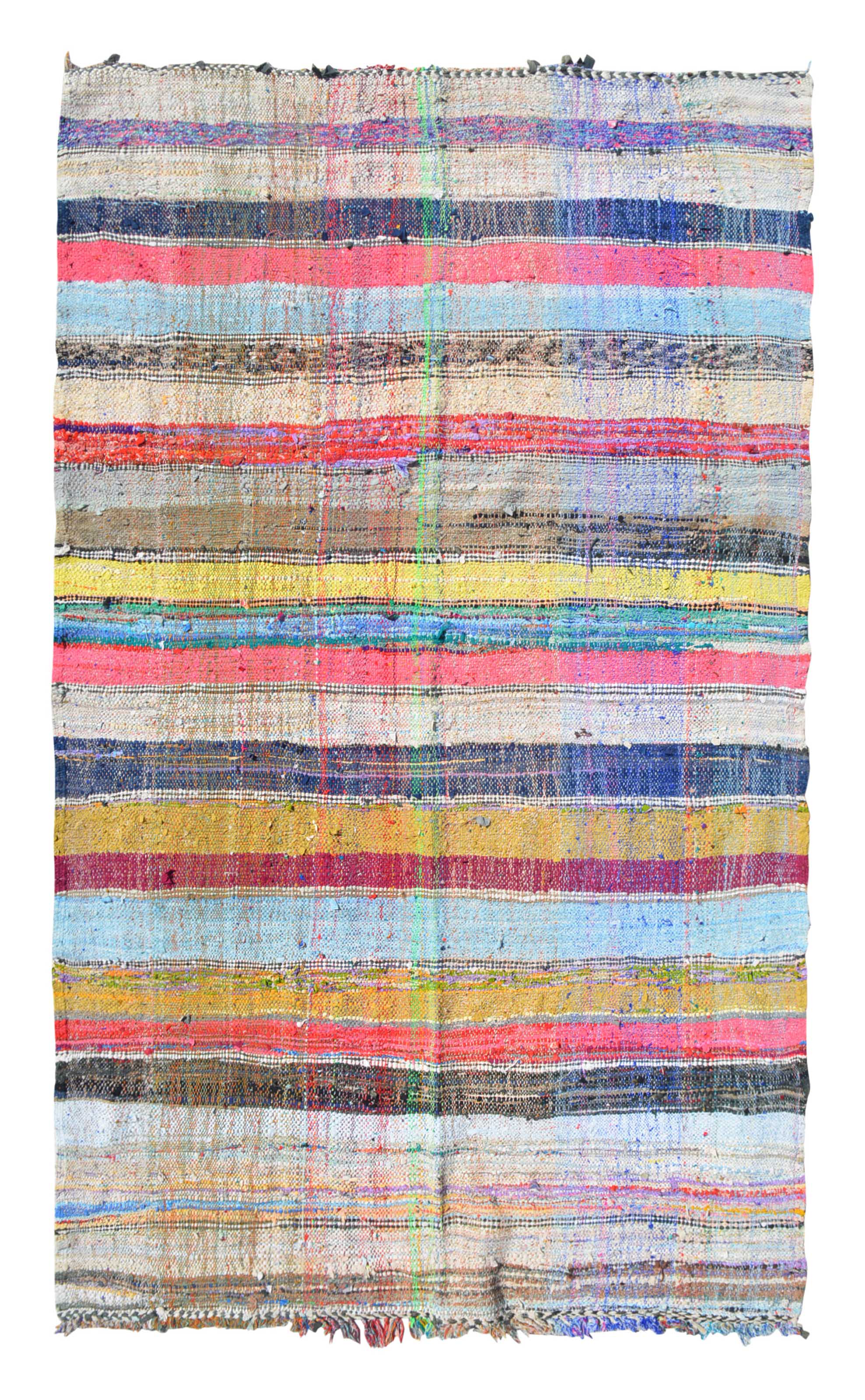 Moroccan Rainbow Rug: Handwoven Vintage Beauty for Modern Homes