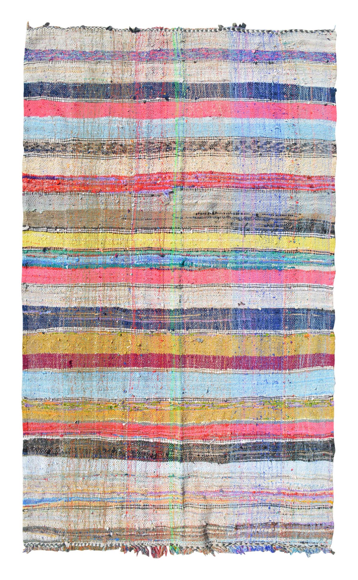 Moroccan Rainbow Rug: Handwoven Vintage Beauty for Modern Homes