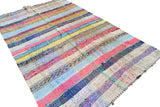 Moroccan Rainbow Rug: Handwoven Vintage Beauty for Modern Homes