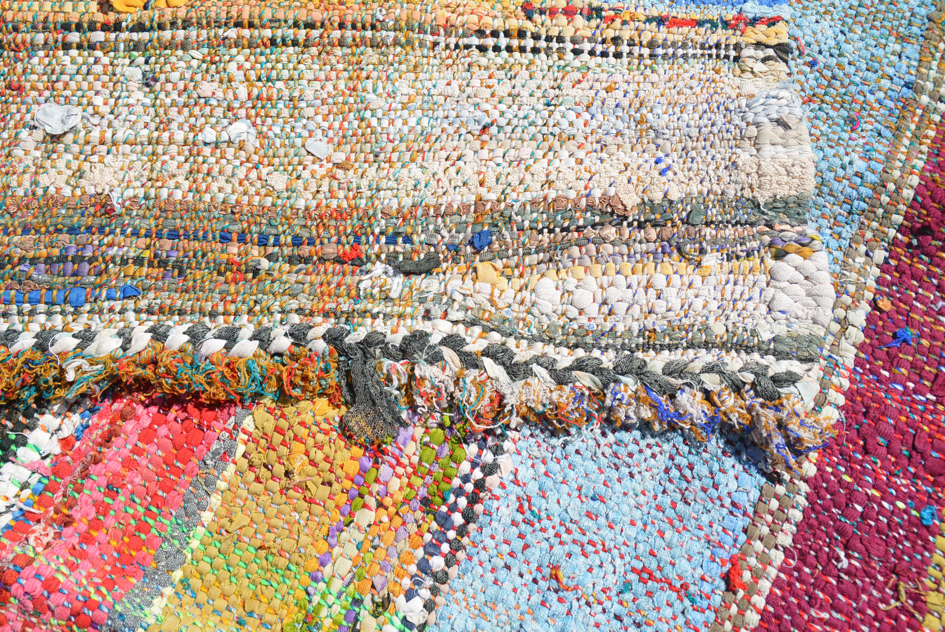 Moroccan Rainbow Rug: Handwoven Vintage Beauty for Modern Homes
